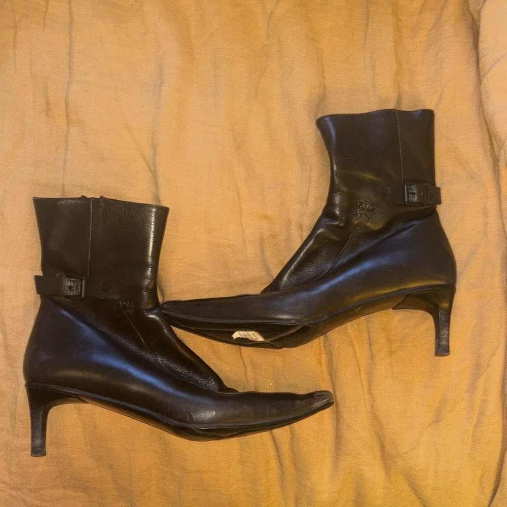 Gucci Brown Leather Heeled Boots - Picture 8 of 12